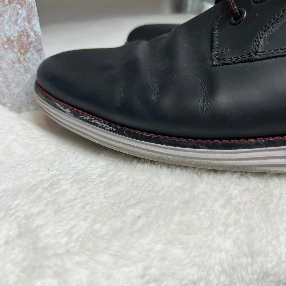 Cole Haan Mens Black Leather Grand Os‎ Oxford Lace Up Dress Shoes 10 M